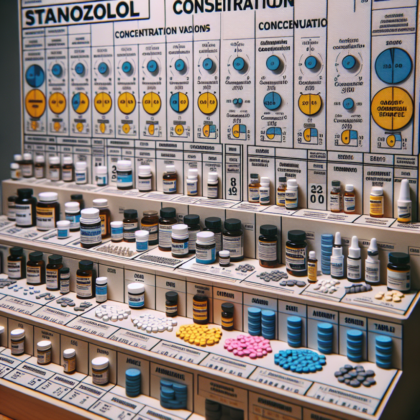 Concentration variations of stanozololo compresse on the market